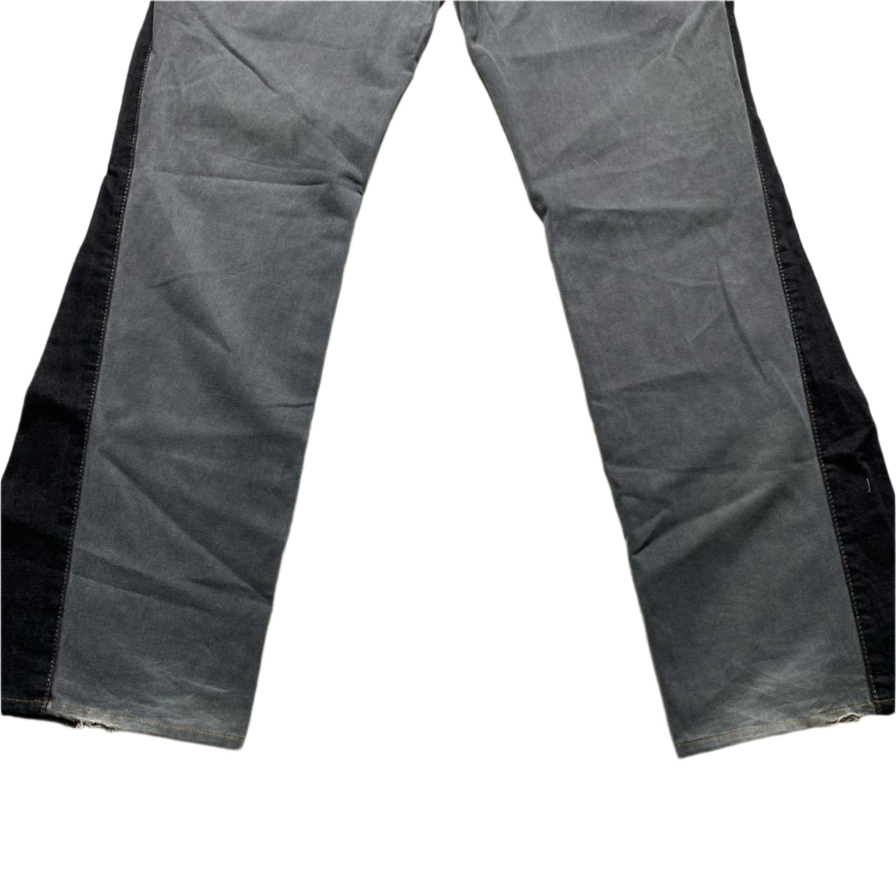 Just Cavalli Vintage Mens Two Tone Grey and Black Baggy Flare Jeans (38W)