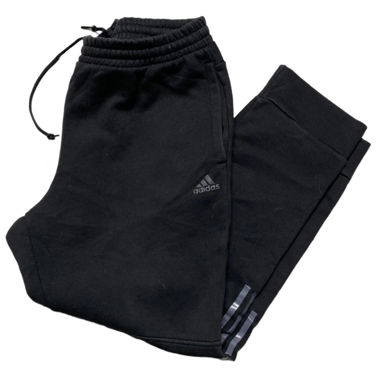Adidas Black and Grey Baggy Joggers (XL)