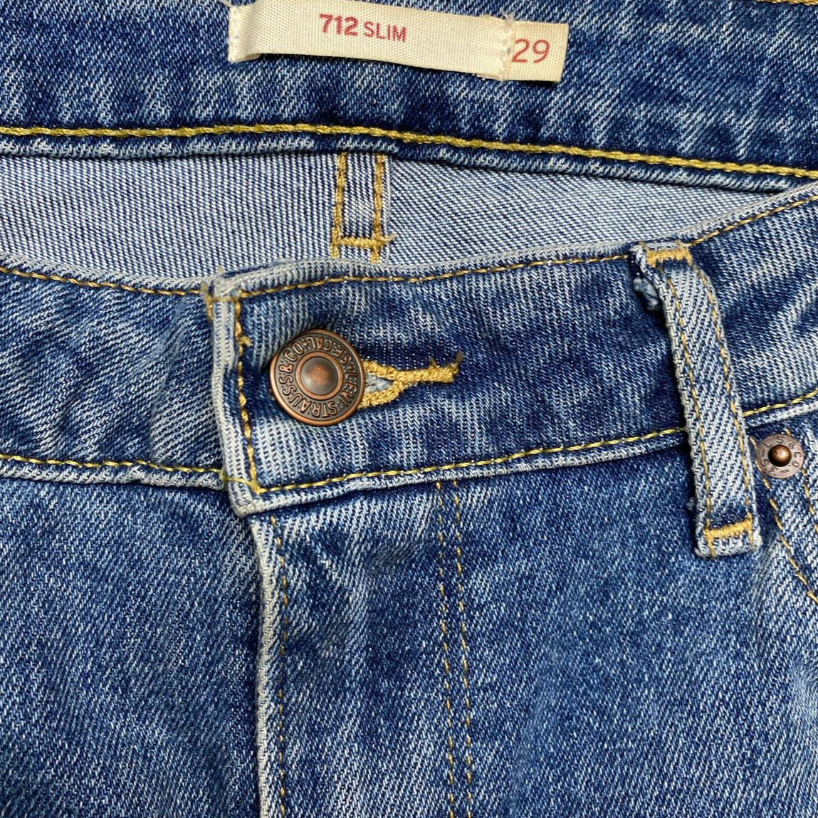 Levis 712 Slim Womens Blue Jeans (29W)