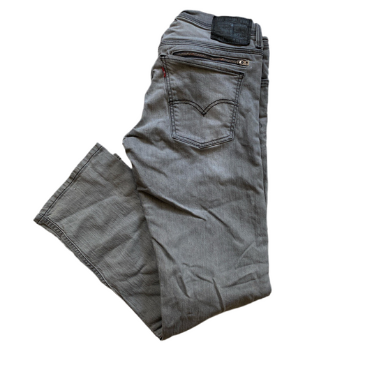 Levis 514 Slim Straight Grey Jeans (34W)