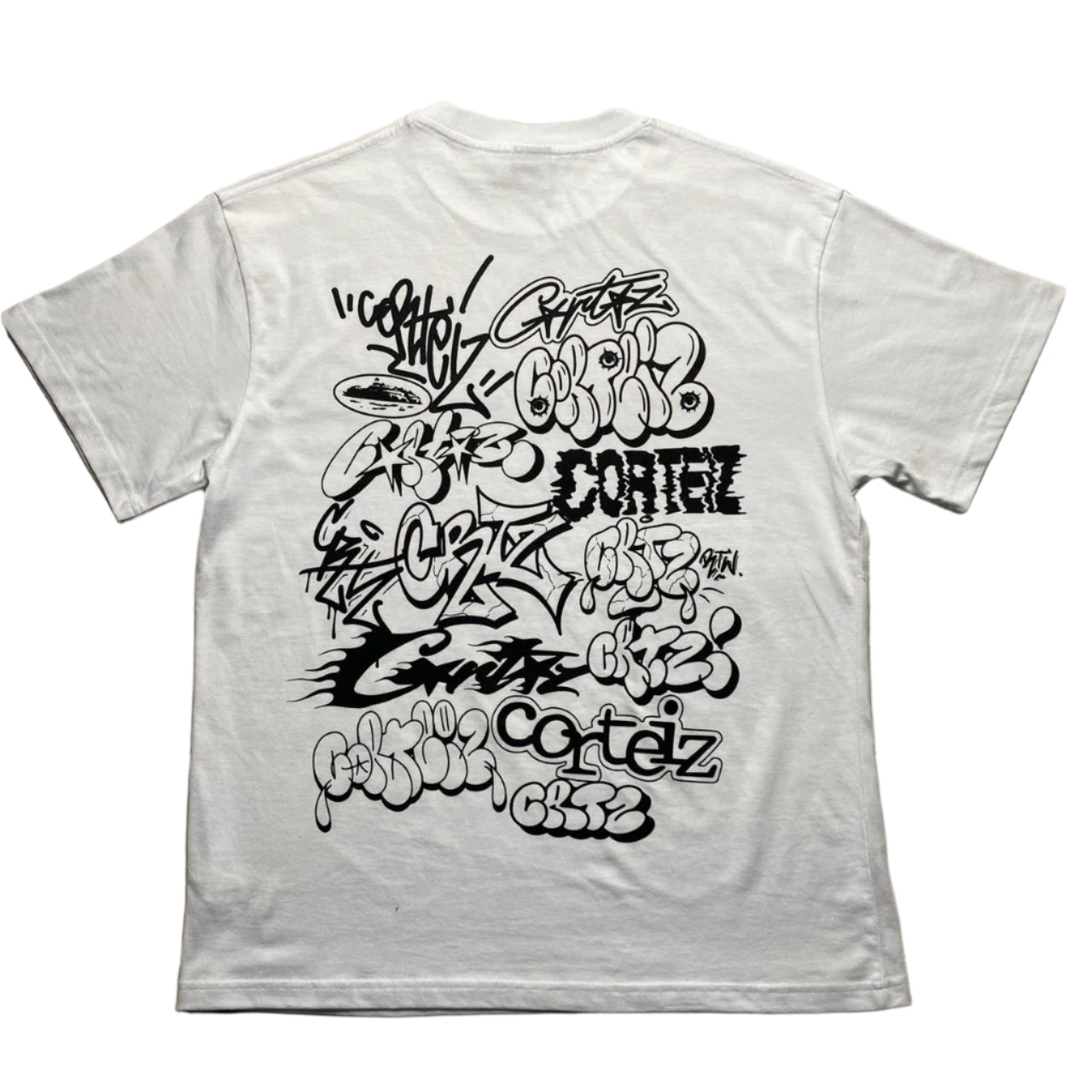 Corteiz Grafitti White and Black T Shirt (M)