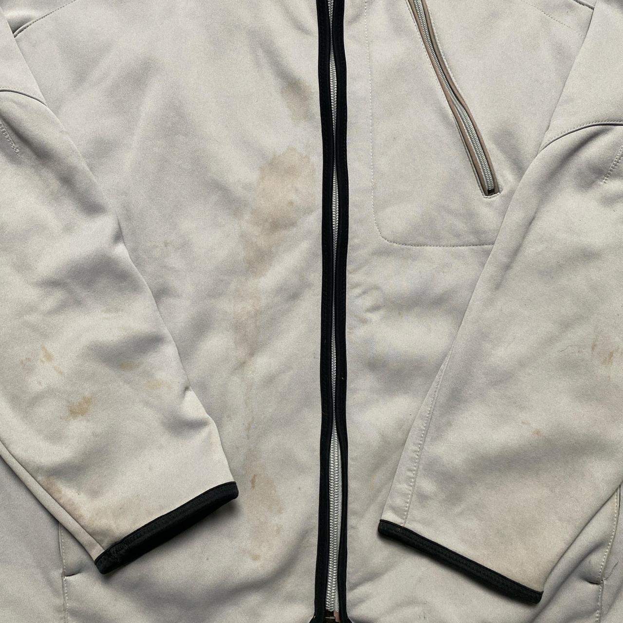 Nike Vintage y2k Silver Black Navy and Grey Fleece Lined Hoodie (M)