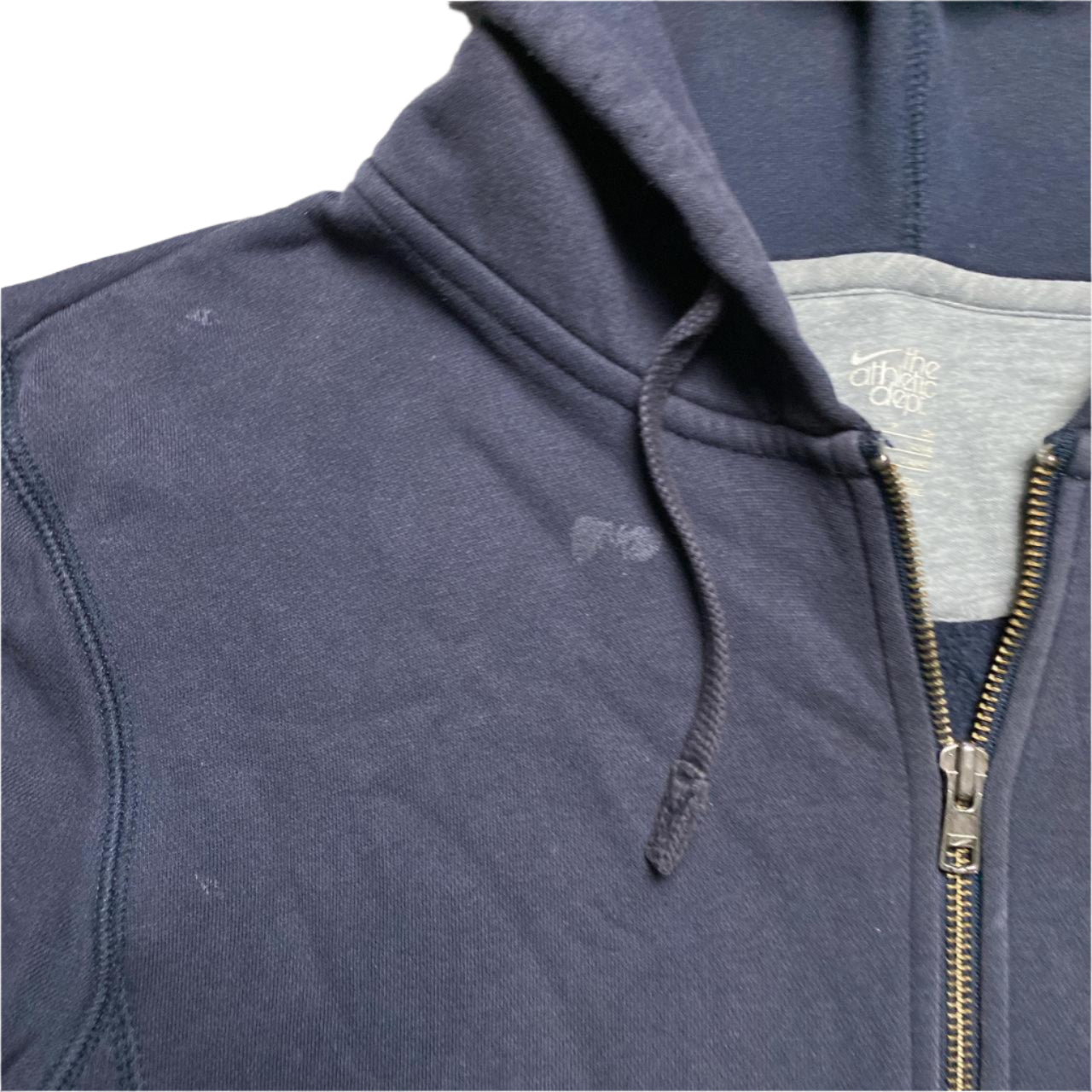 Nike Swoosh Athletic Department Navy and White Hoodie (S)