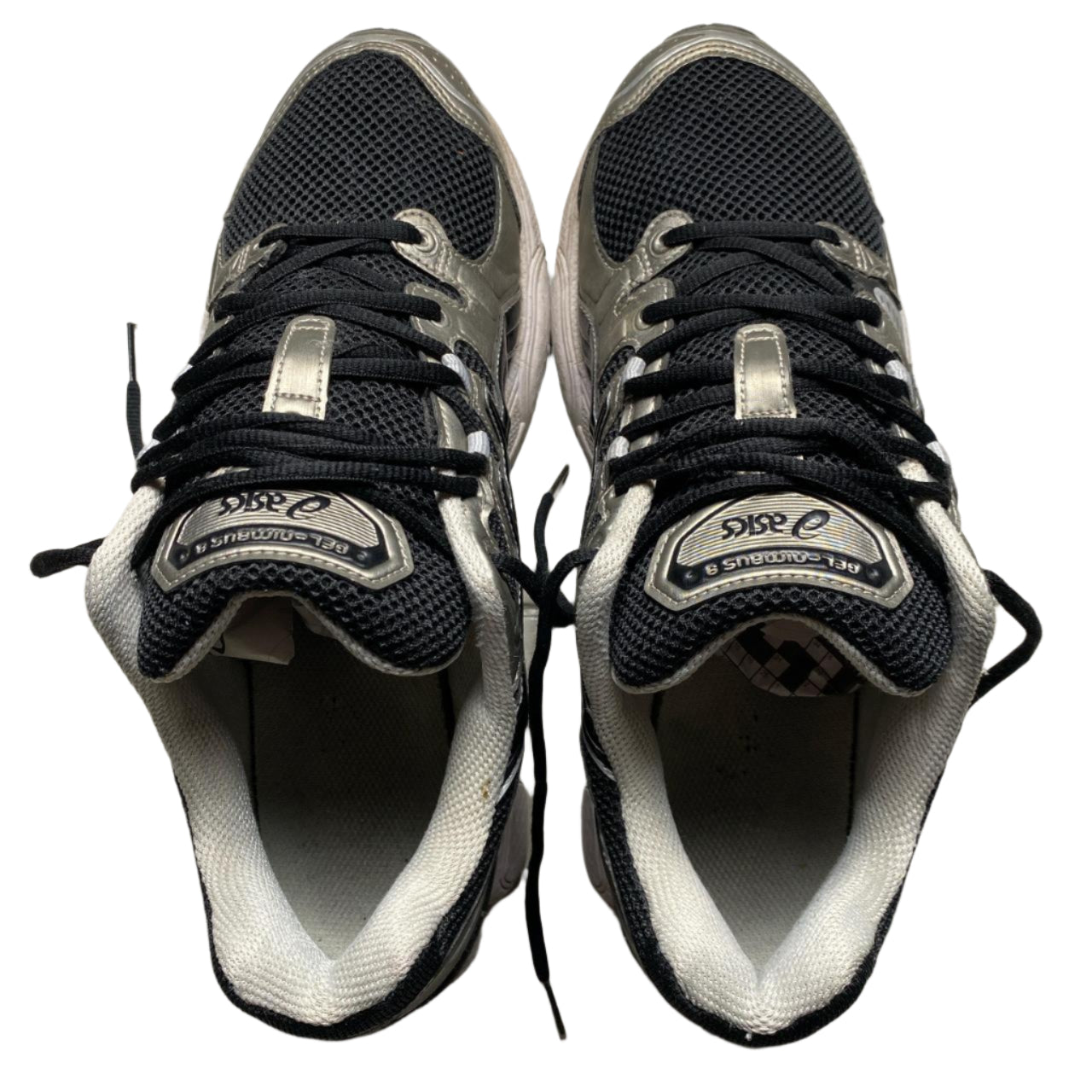 ASICS Gel Nimbus 9 trainers black and silver (UK 9.5)