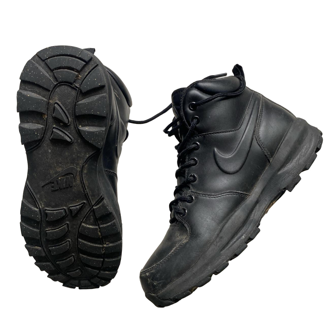 Nike Manoa Black Leather Boots (IUK 9)