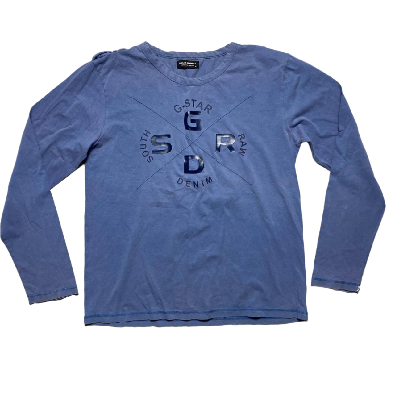 G Star Blue Long Sleeve T Shirt (XL)