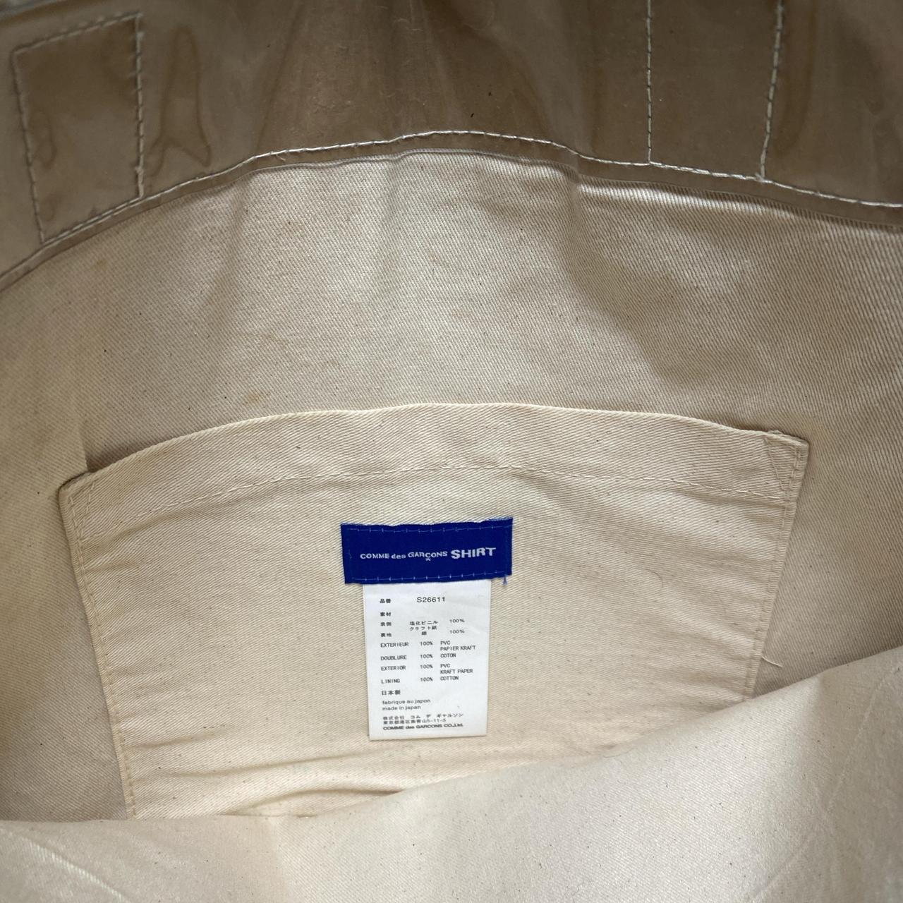 Comme Des Garcons Shirt PVC Tote Plastic Covered Cross Body Carrier Bag