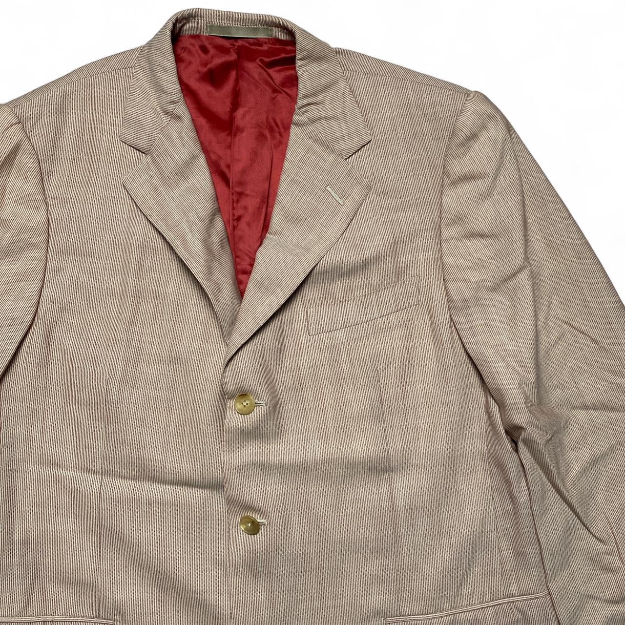 Ermenegildo Zegna Light Link Pink Stripe Suit Blazer Jacket (M)