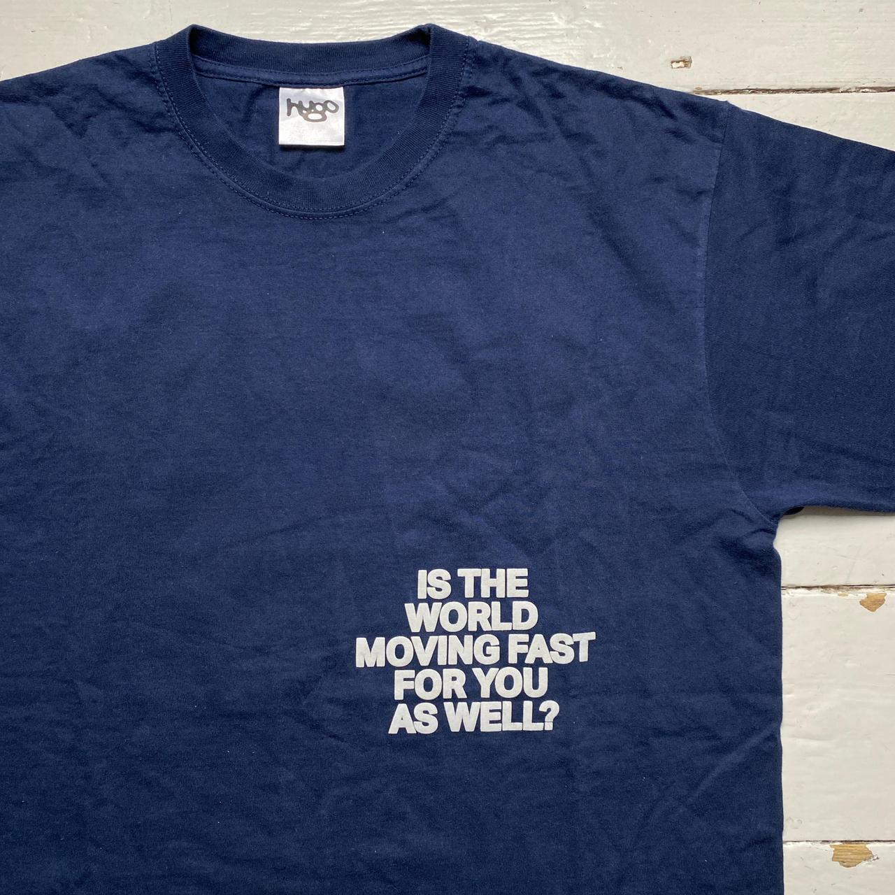 Loyle Carner Hugo Take These Words and Go Forward Navy and White T Shirt