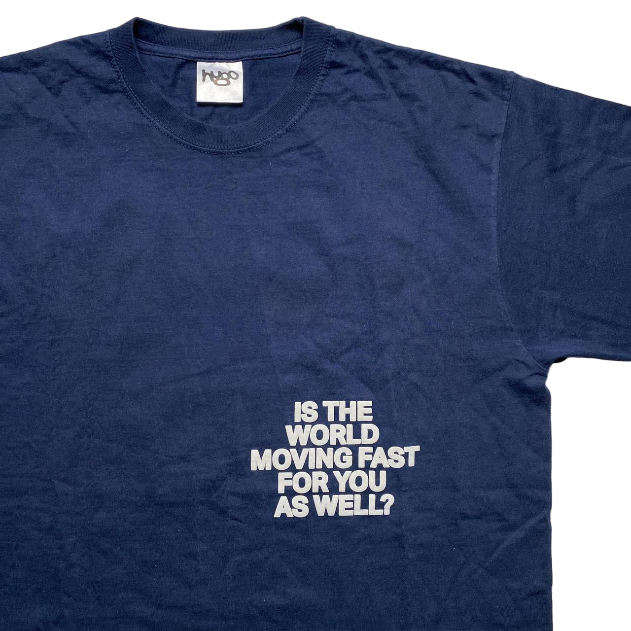 Loyle Carner Hugo Take These Words and Go Forward Navy and White T Shirt (L)