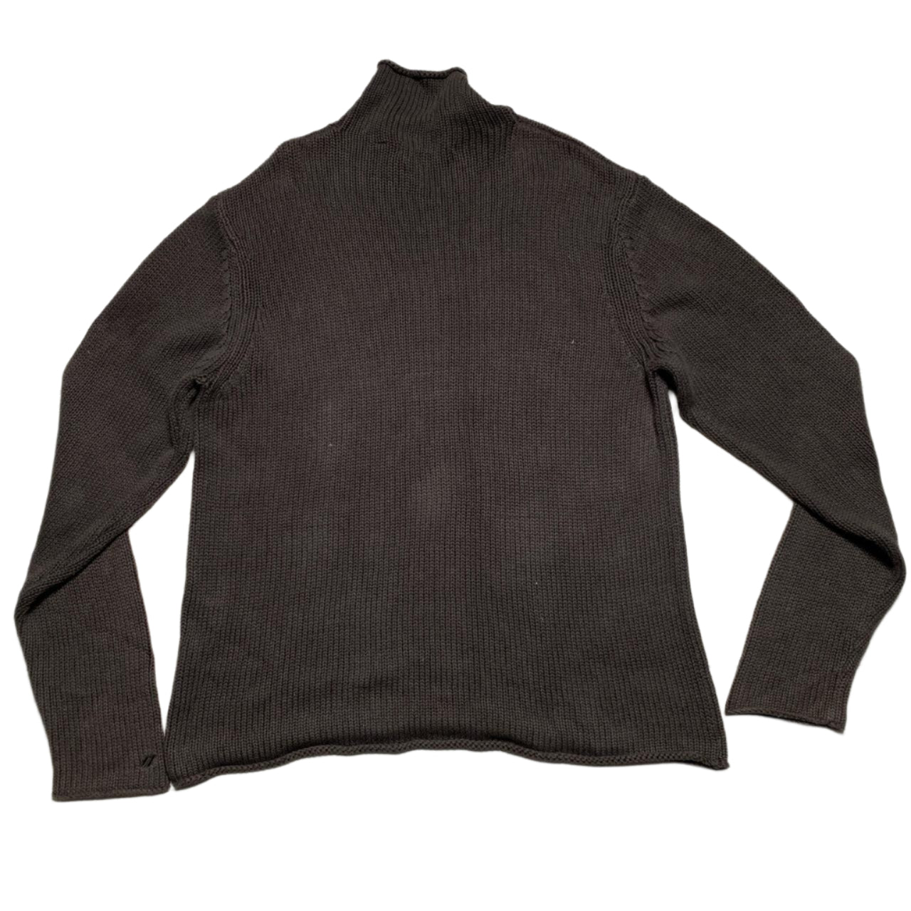 DKNY Vintage Heavy Cable Knit Brown Jumper (XL)