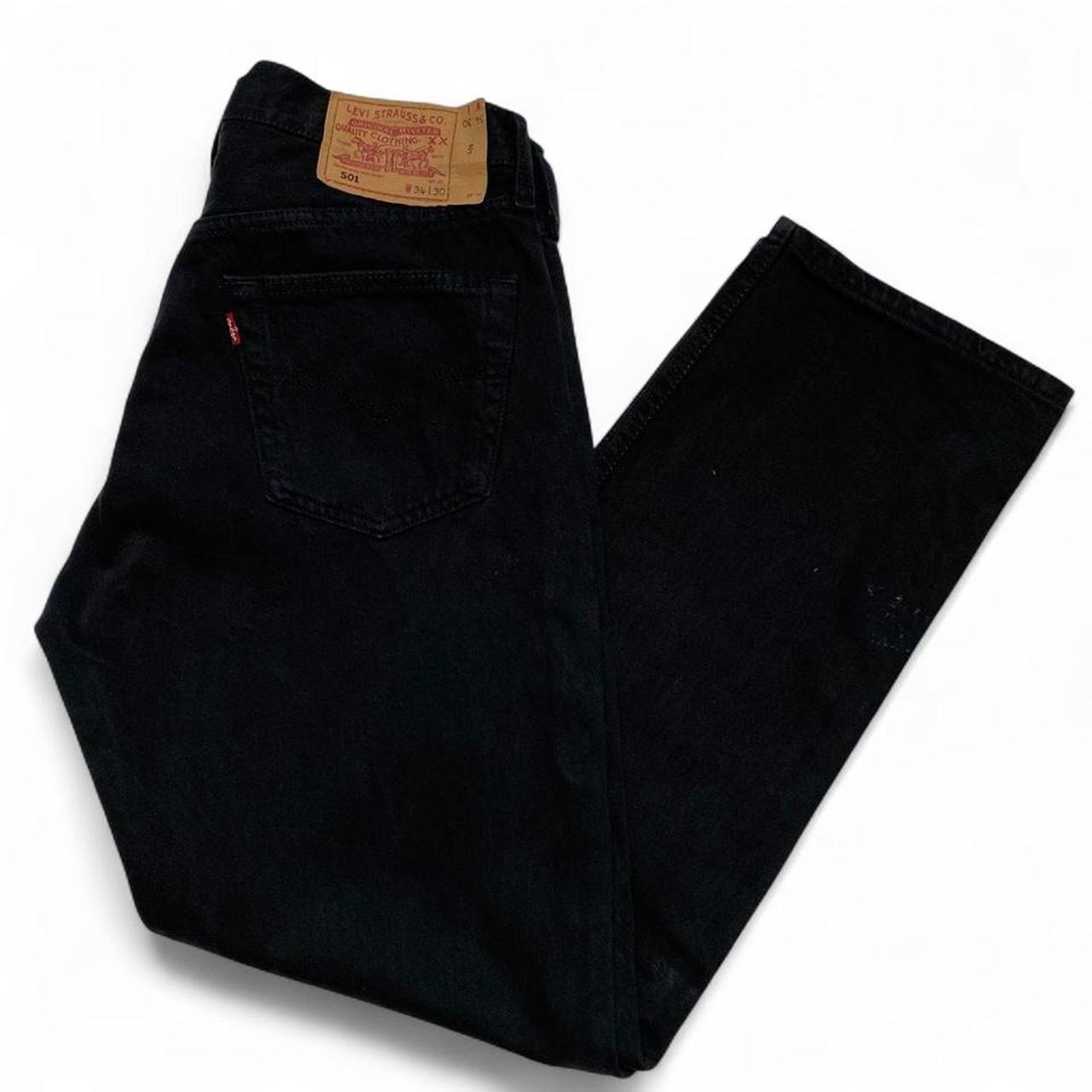 Levis 501 Black Straight Vintage Jeans (34W)