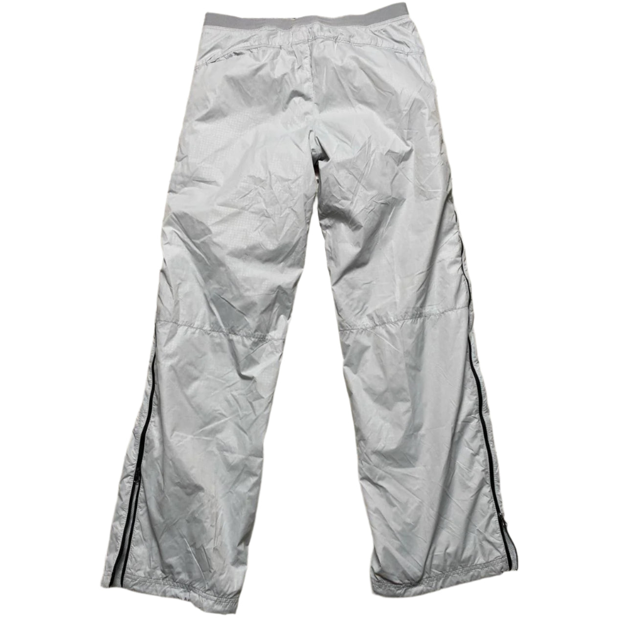 Nike Vintage y2k Shell Trackpant Baggy Bottoms Silver White and Black (S)