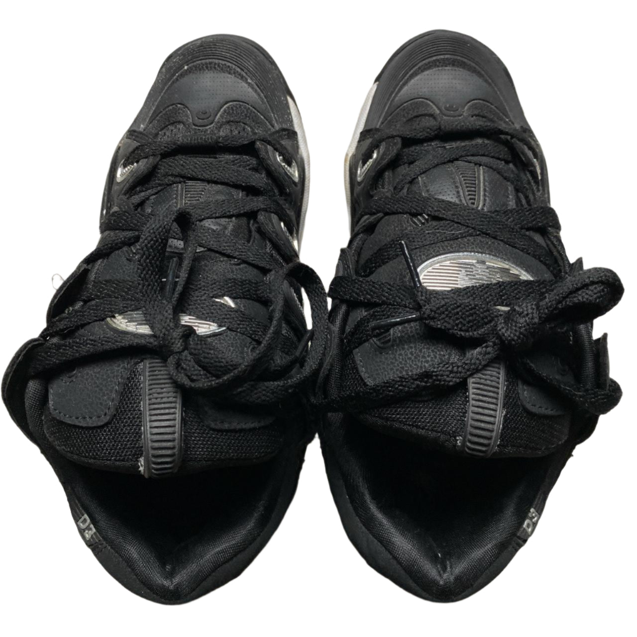 Osiris D3 - 2001 Black and White Chunky Skateboarding Shoes (UK 5)