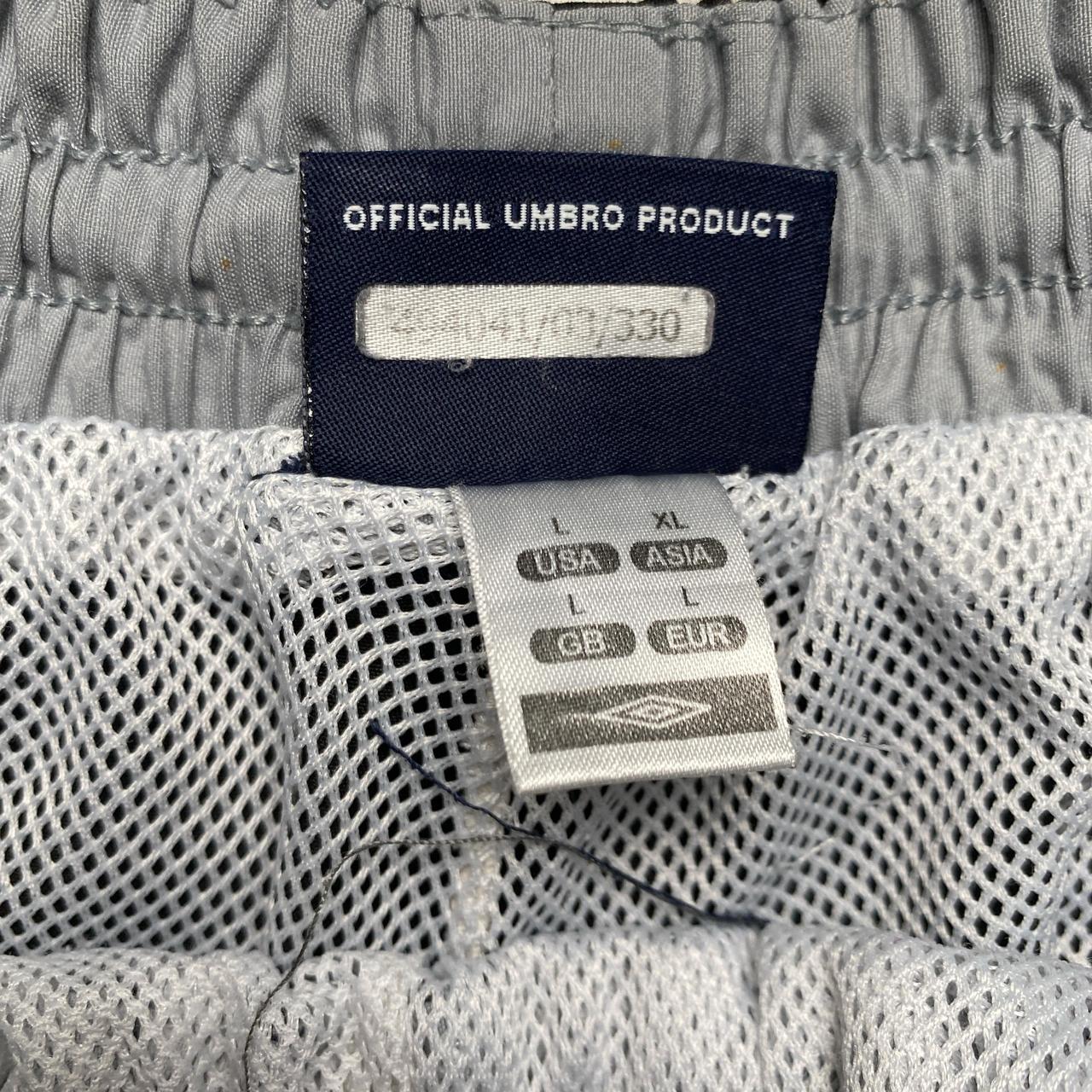Umbro Vintage Black and Grey Shell Trackpant Baggy Bottoms (L)
