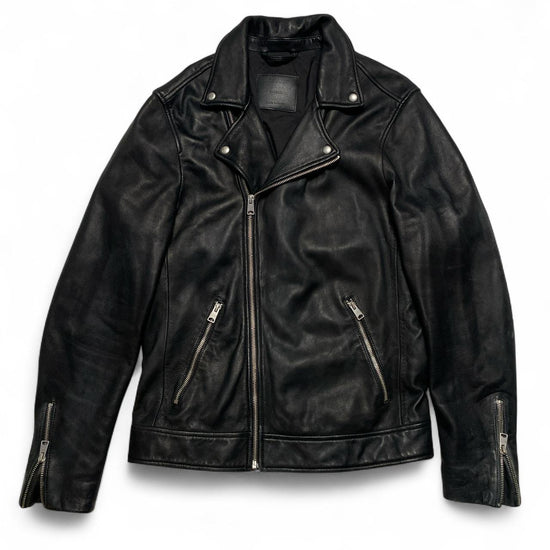 All Saints Black Leather Biker Jacket (S)