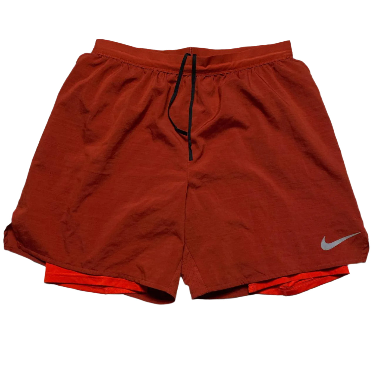 Nike Dri Fit Running Shorts Orange and Red (XL)