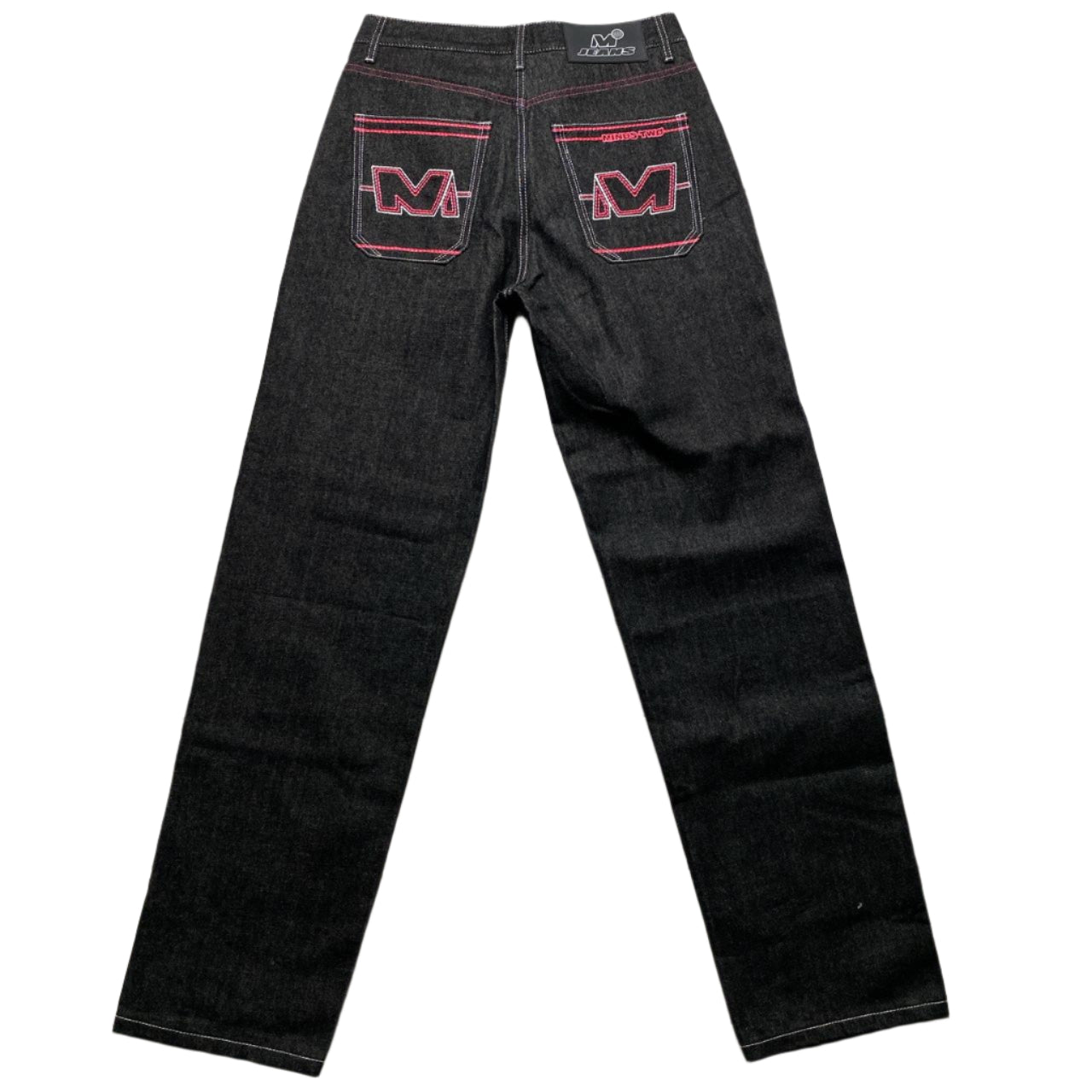 Minus Two Jeans Pink Embroidery Grey Jeans (32W)