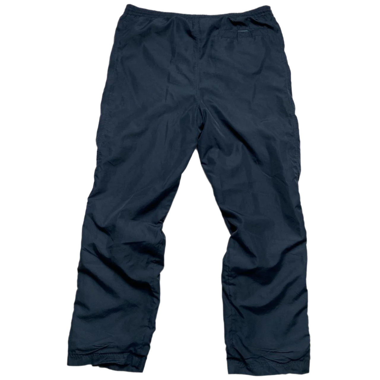Ellesse Navy and White Shell Nylon Trackpant Baggy Bottoms (M)