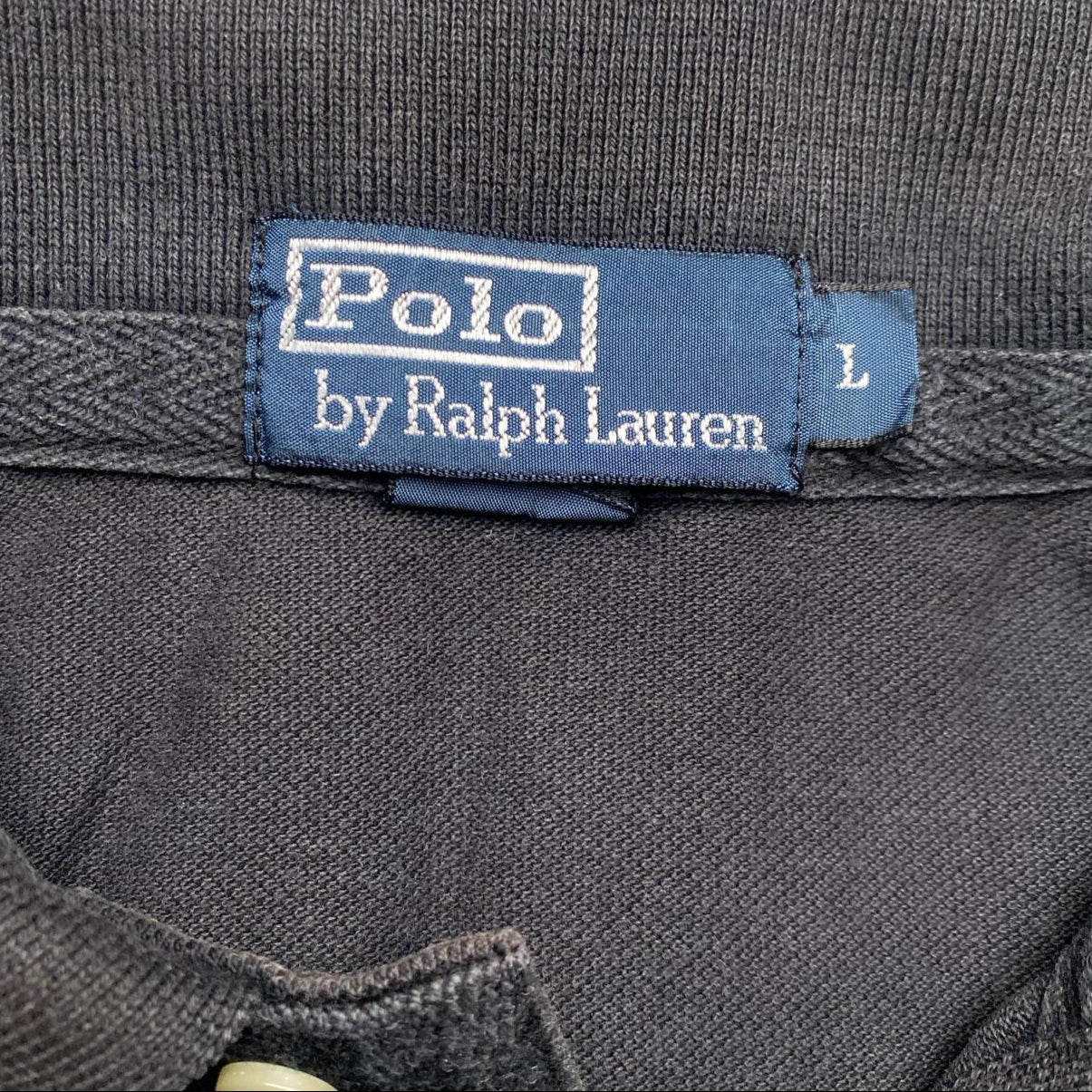 Ralph Lauren Polo New York Black and White Polo Short Sleeve Shirt (L)