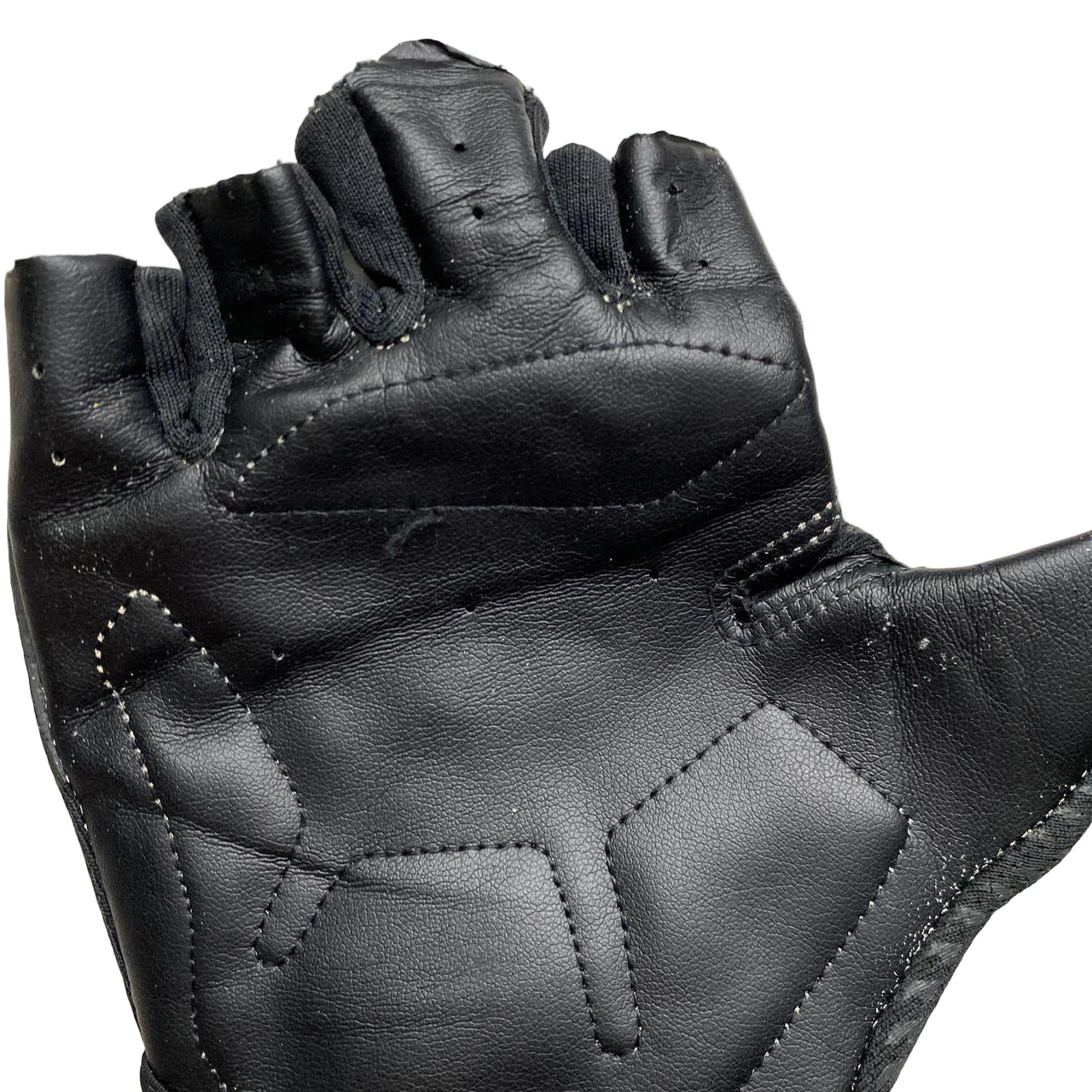Nike Vintage Black and Red Finger less Leather Biking Climbing Gloves