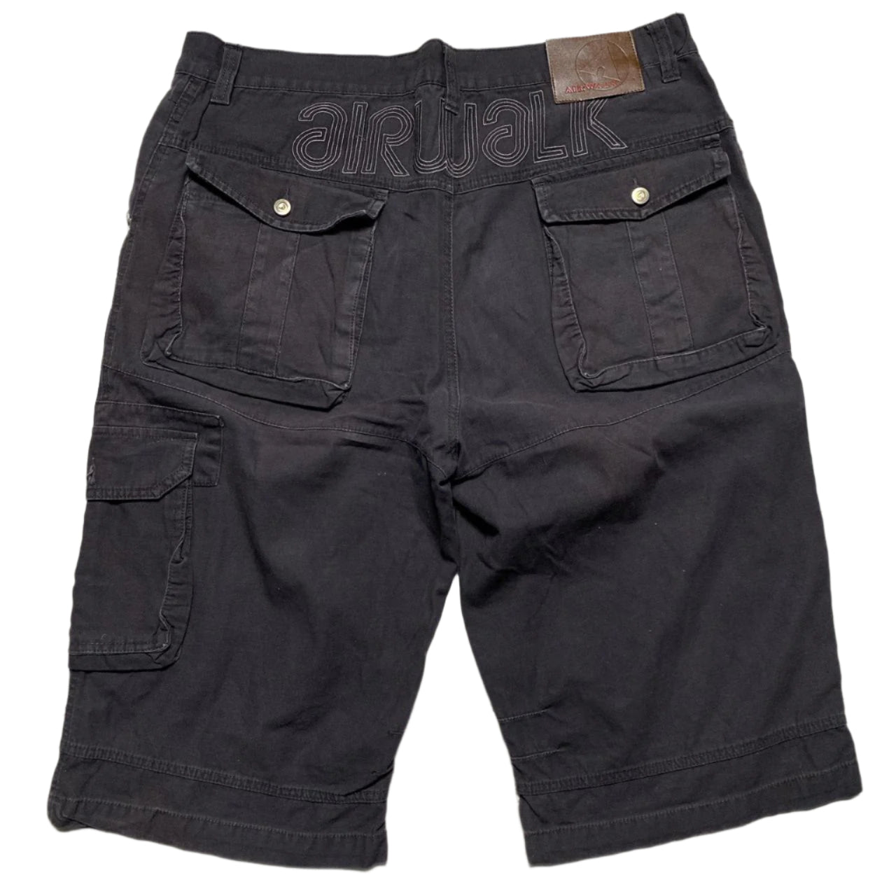 AirWalk Black ad Grey Cargo Shorts (W 36)
