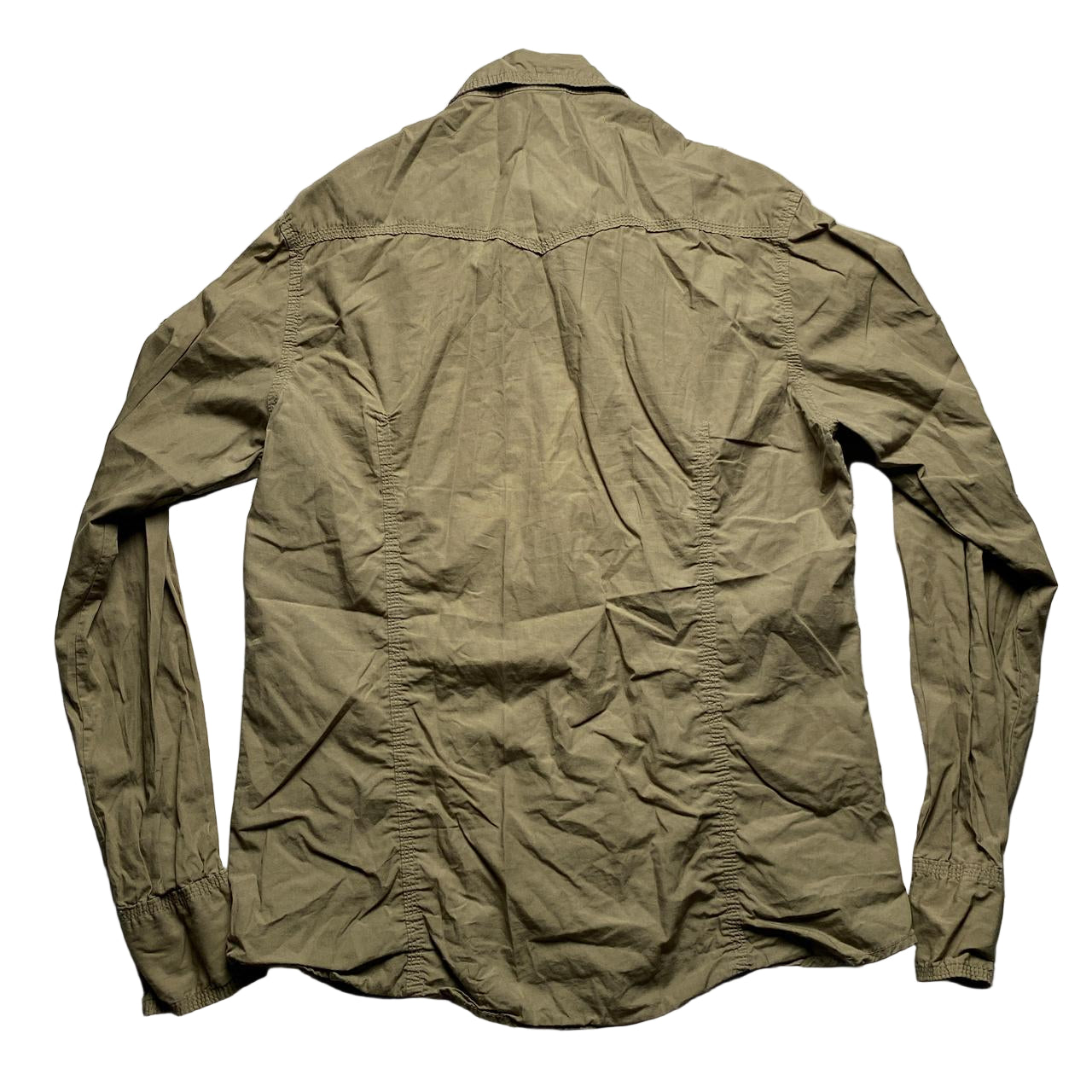 True Religion Khaki Green Stitch Shirt (L)