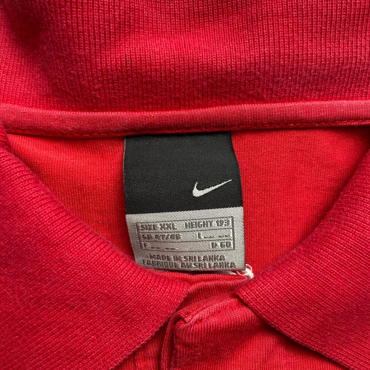 Nike Arsenal Vintage Football Polo Shirt Red and White (2XL)