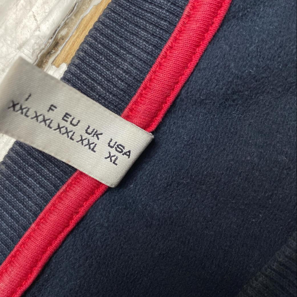 Moschino Navy Taping Repeat Spellout Jumper (2XL)