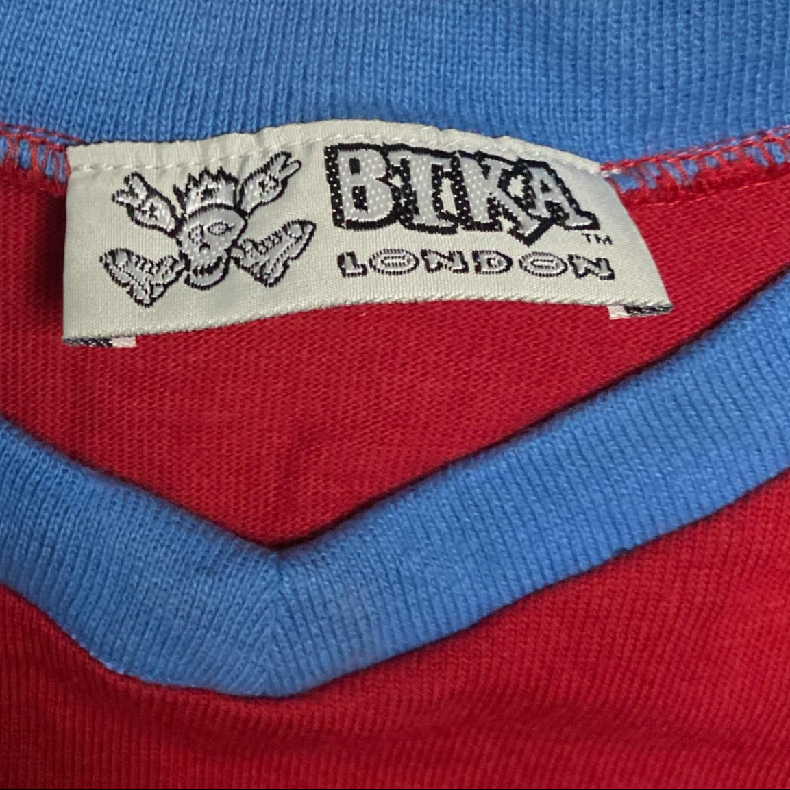 BTKA Born To Kick Arse Red Cream and Blue Jumper (L)