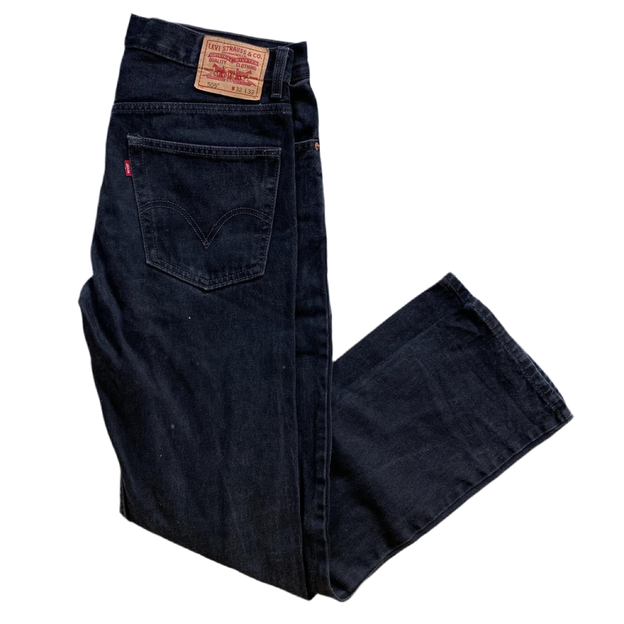 Levis 505 Black Jeans (32W)