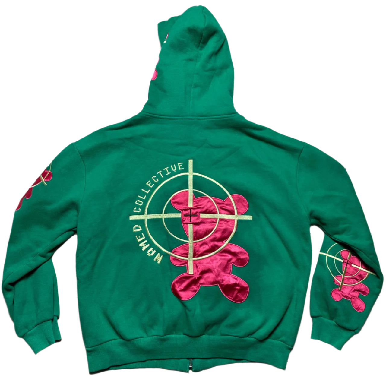 Named Collective Green and Pink Teddy Mission Hoodie (M)
