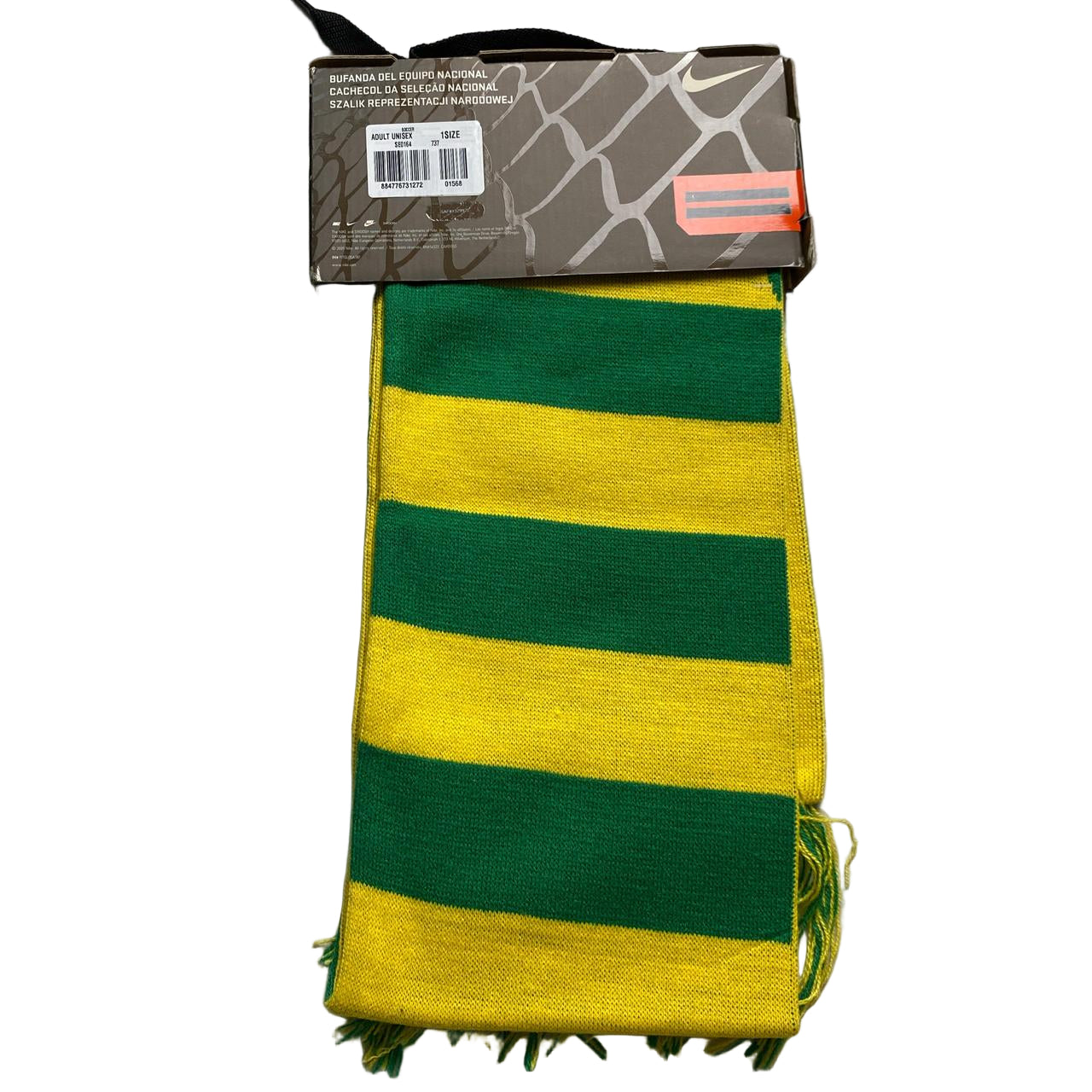 Brazil Nike Vintage y2k Yellow and Green Football Scarf