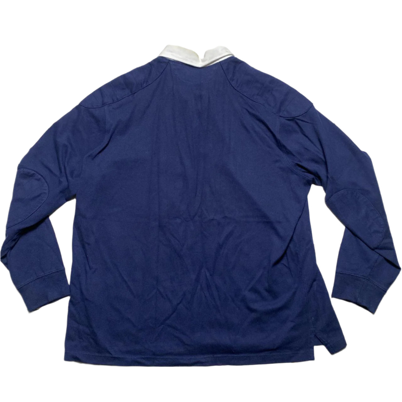 Ralph Lauren Polo Navy and White Long Sleeve Polo Shirt (2XL)