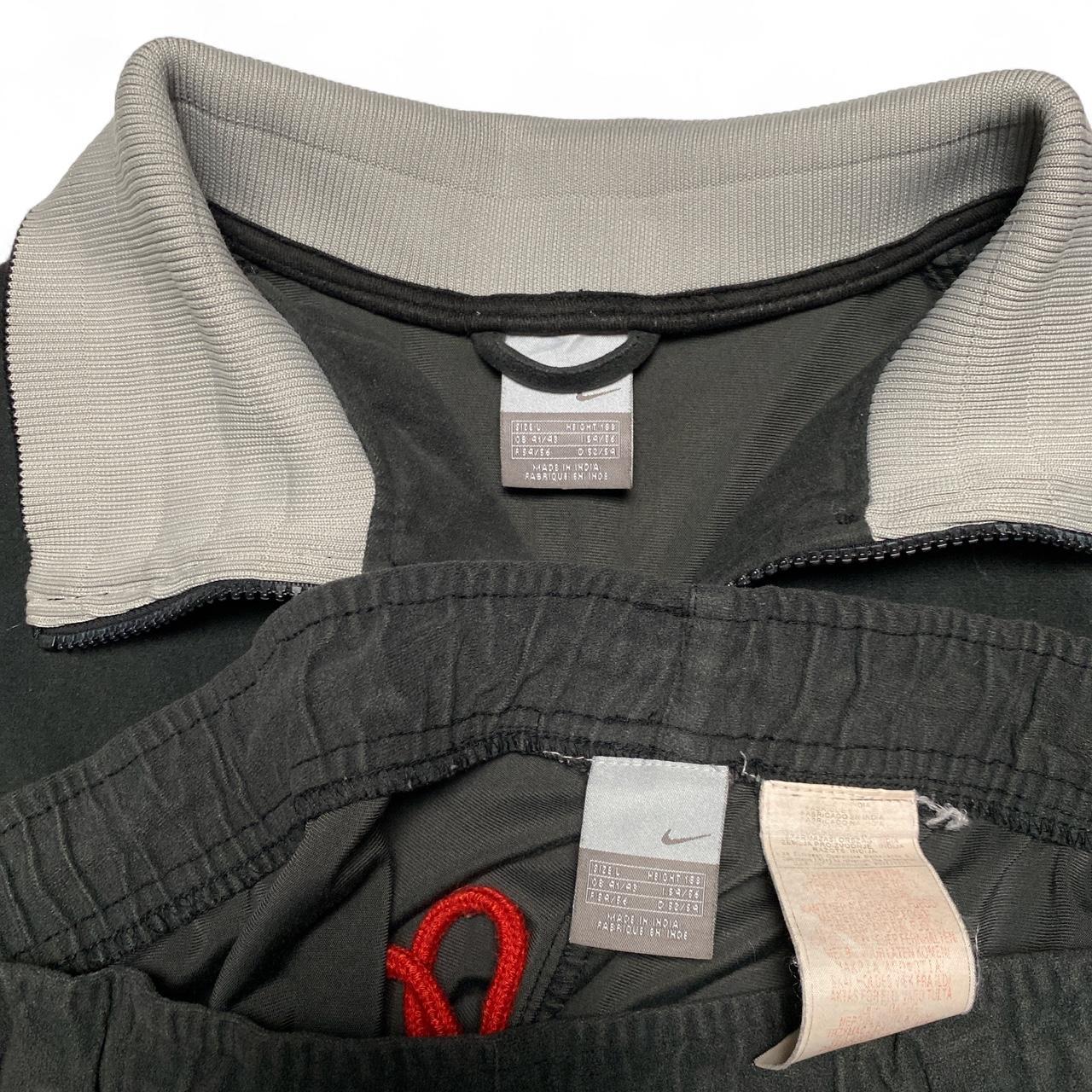 Nike 8704 Air Max Velour Vintage Y2K Black and Grey Swoosh Full Tracksuit (L)