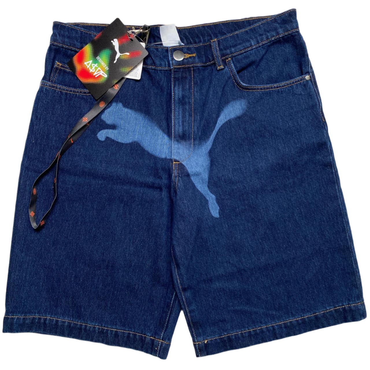 Puma ASAP Rocky AWGE Dark Navy Jorts Jean Shorts (32W)