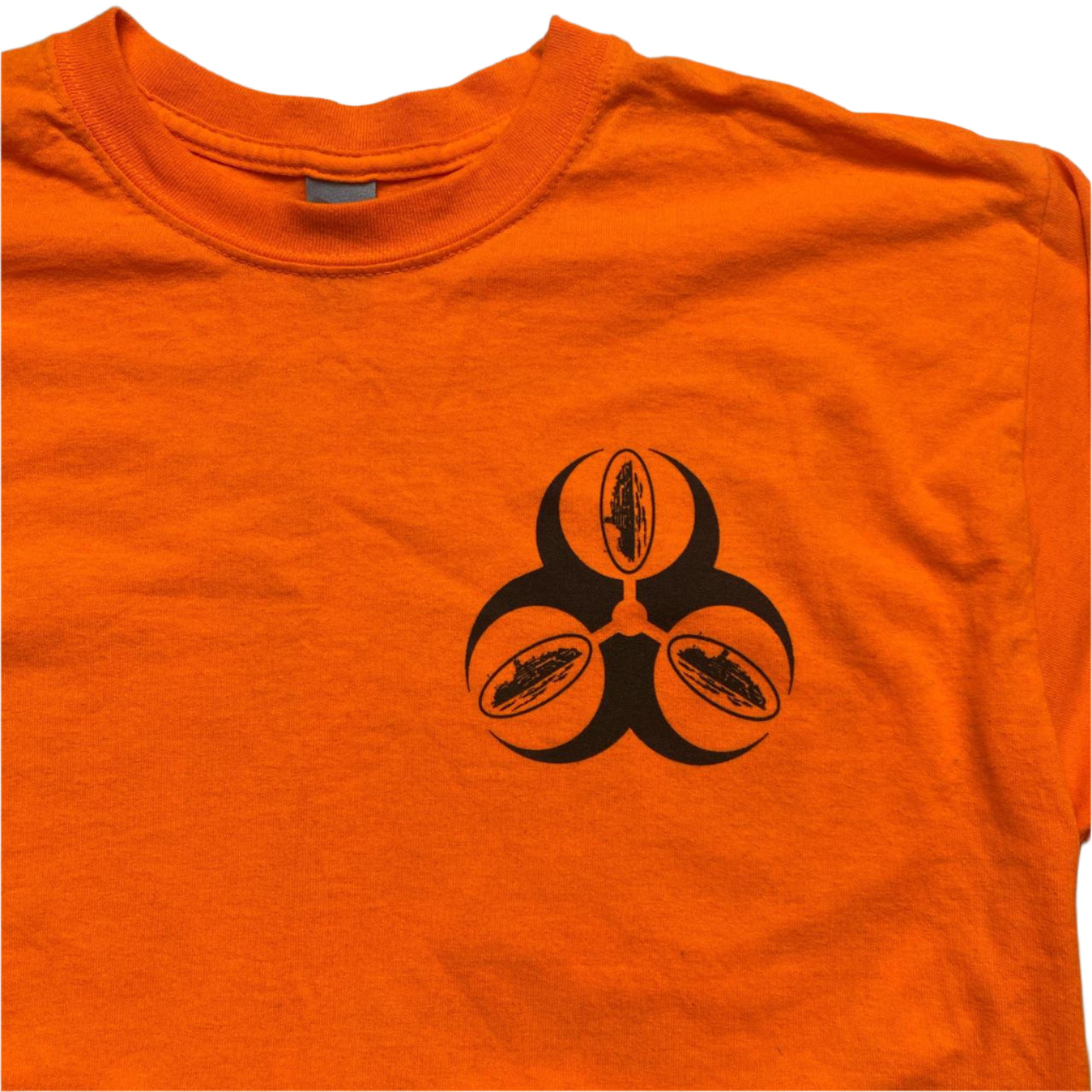 Corteiz Bun Rona Orange and Black Long Sleeve T Shirt (L)