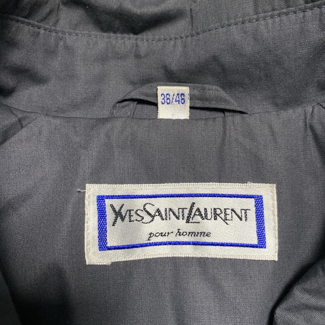 Yves Saint Laurent YSL Vintage Double Breasted Trench Coat Grey (L)