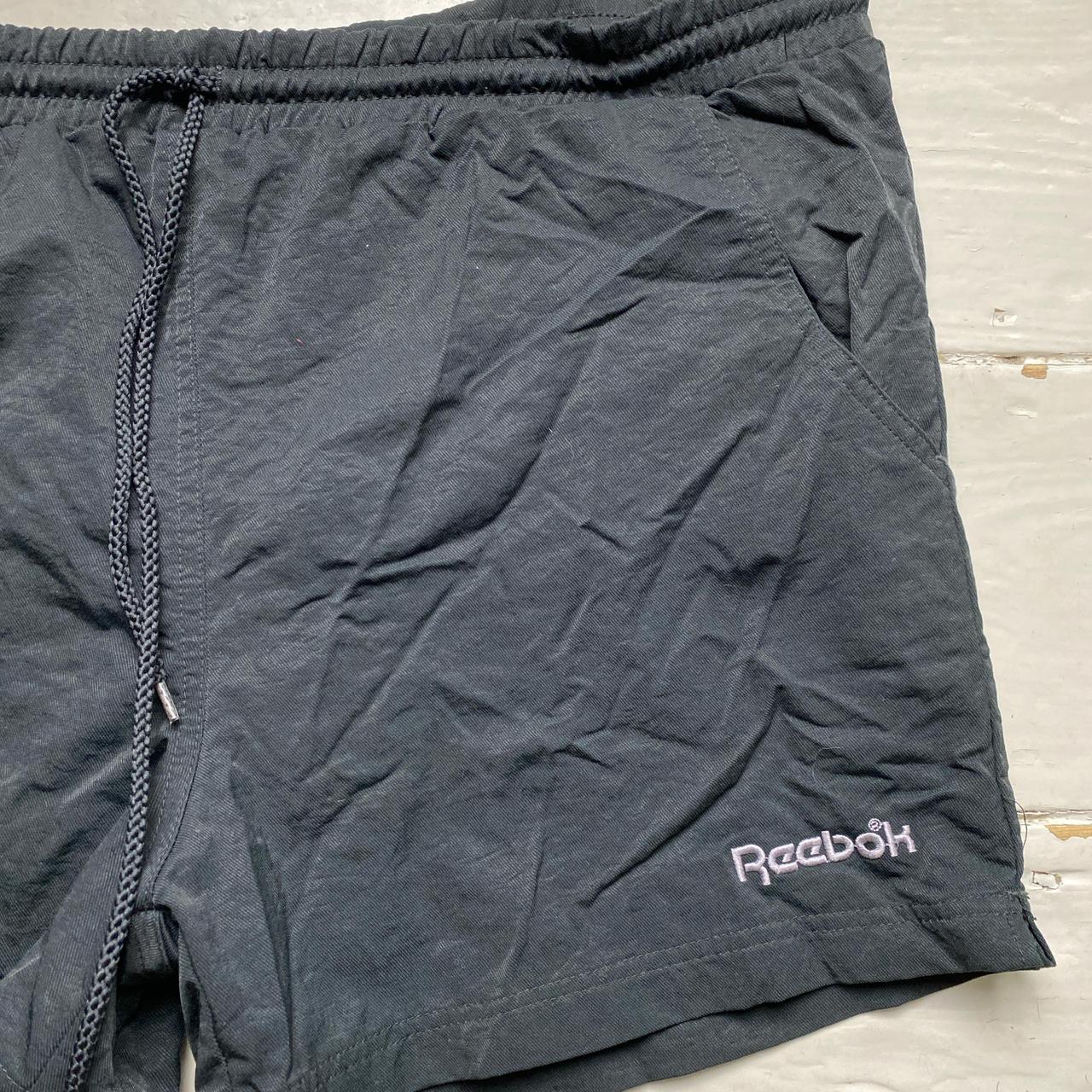 Reebok Black and White Vintage Shorts