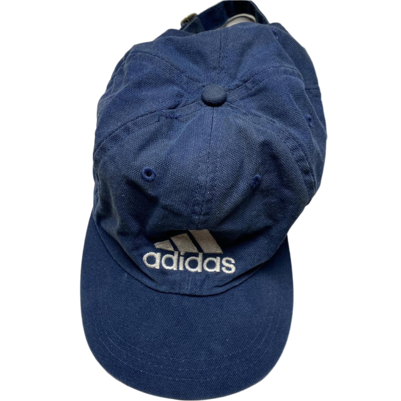Adidas Navy and White Vintage Cap