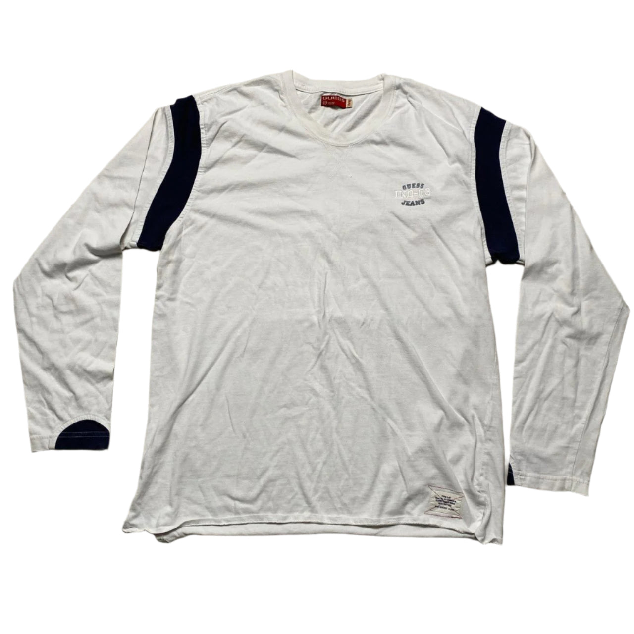 Guess Vintage 90’s Long Sleeve White T Shirt (XL)