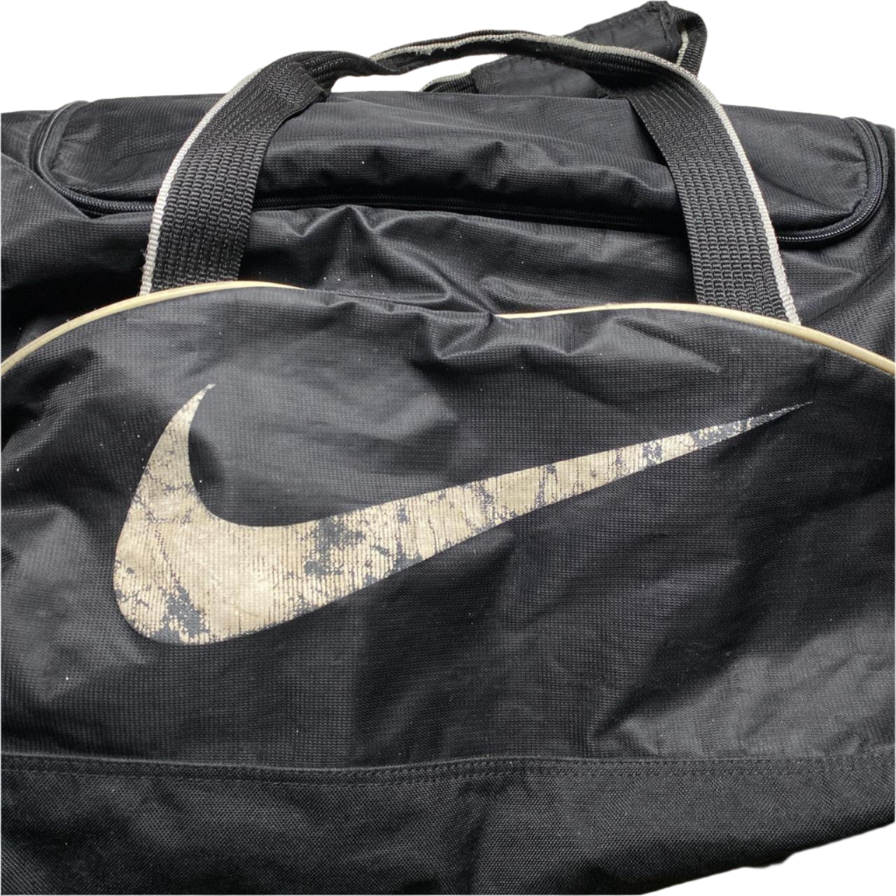 Nike Big Black and White Swoosh Duffle Travel Bag
