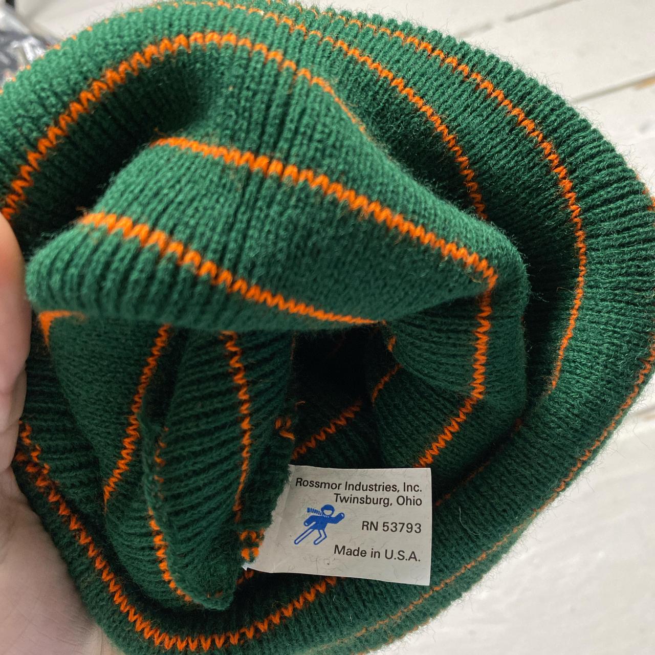 Miami Hurricanes Vintage 90’s Beanie Hat Green and Orange
