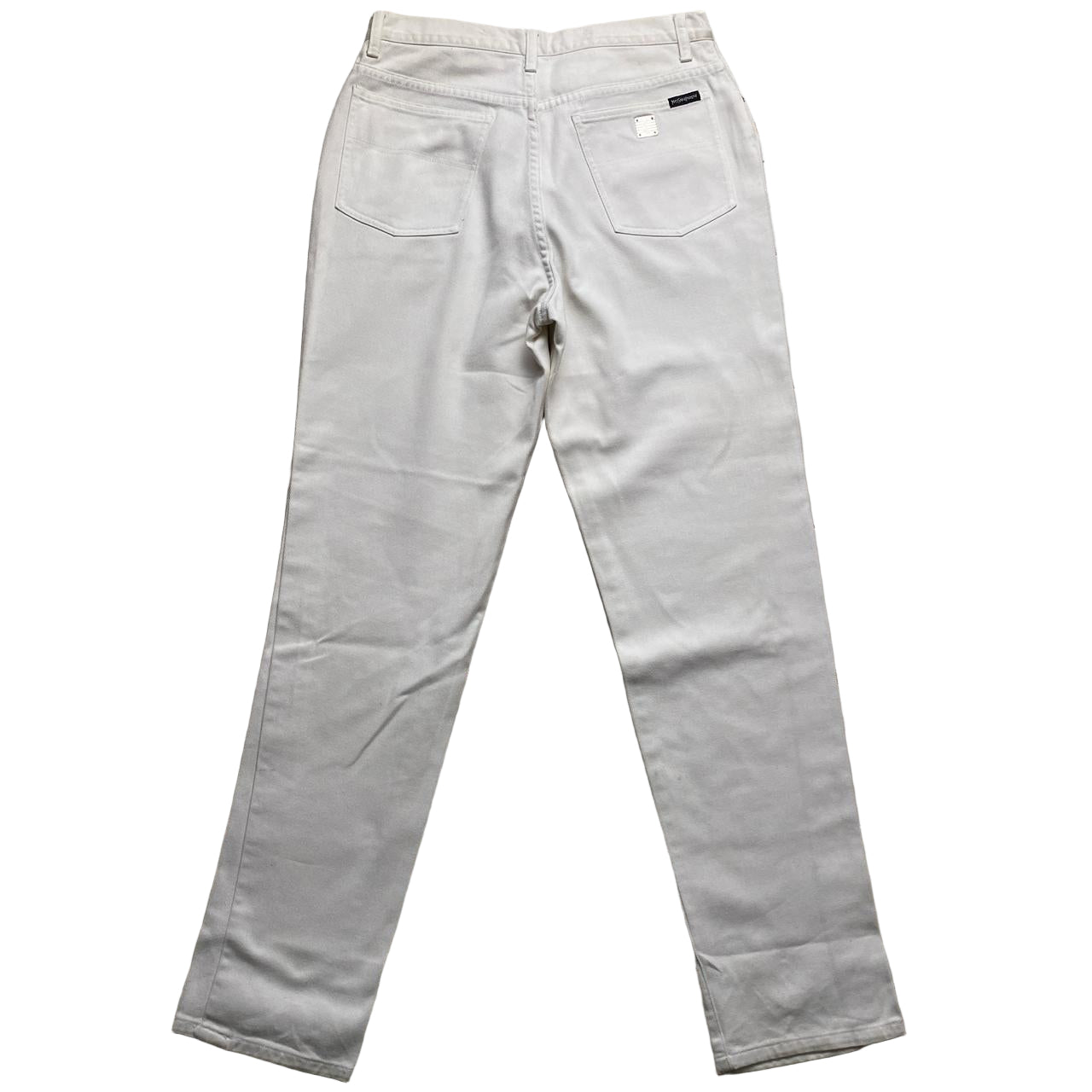 YSL Yves Saint Laurent Vintage White Baggy Jeans (34W)