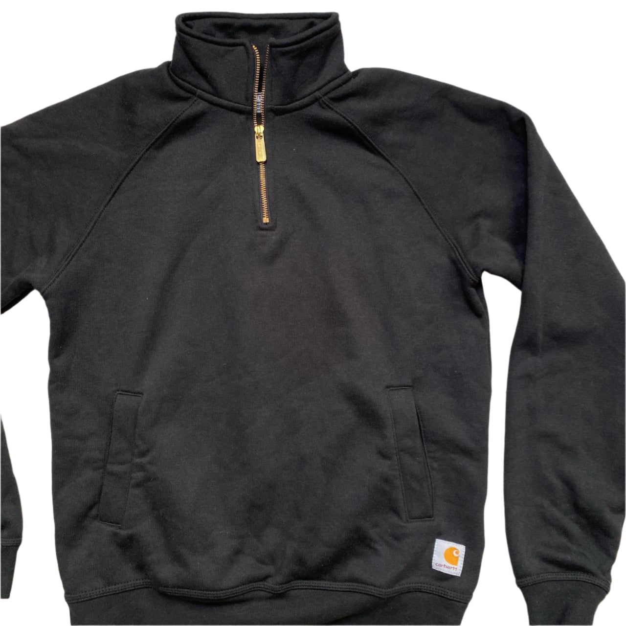 Carhartt Black and White Patch Quarter Zip Jumper (S)