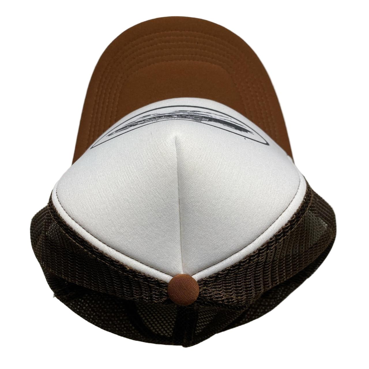 Corteiz Brown and White Trucker Cap