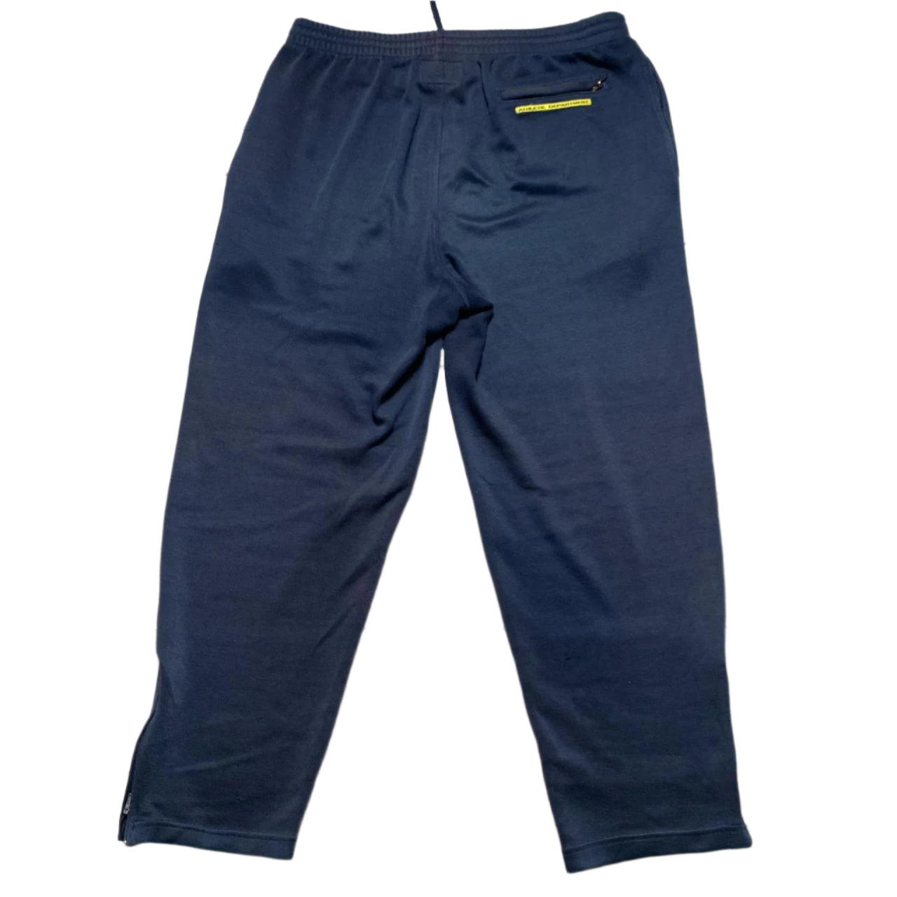 Reebok Athletic Department Navy and Yellow Trackpant Bottoms (L)
