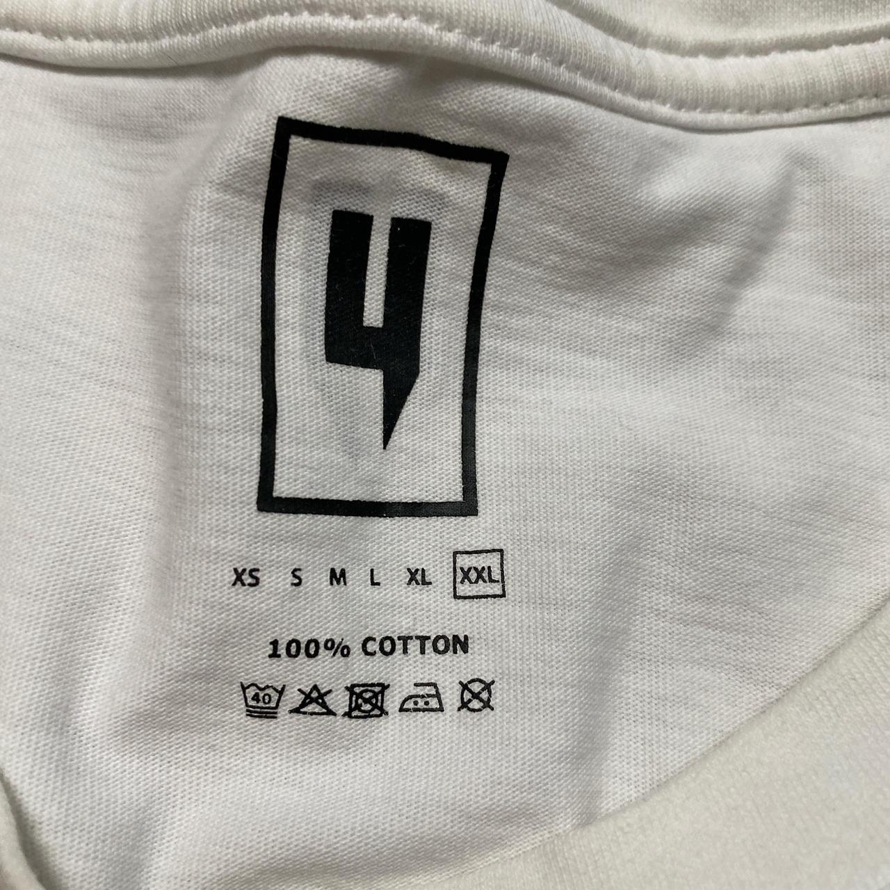 Yelir Yelirworld Multi Logo White and Blue T Shirt (2XL)