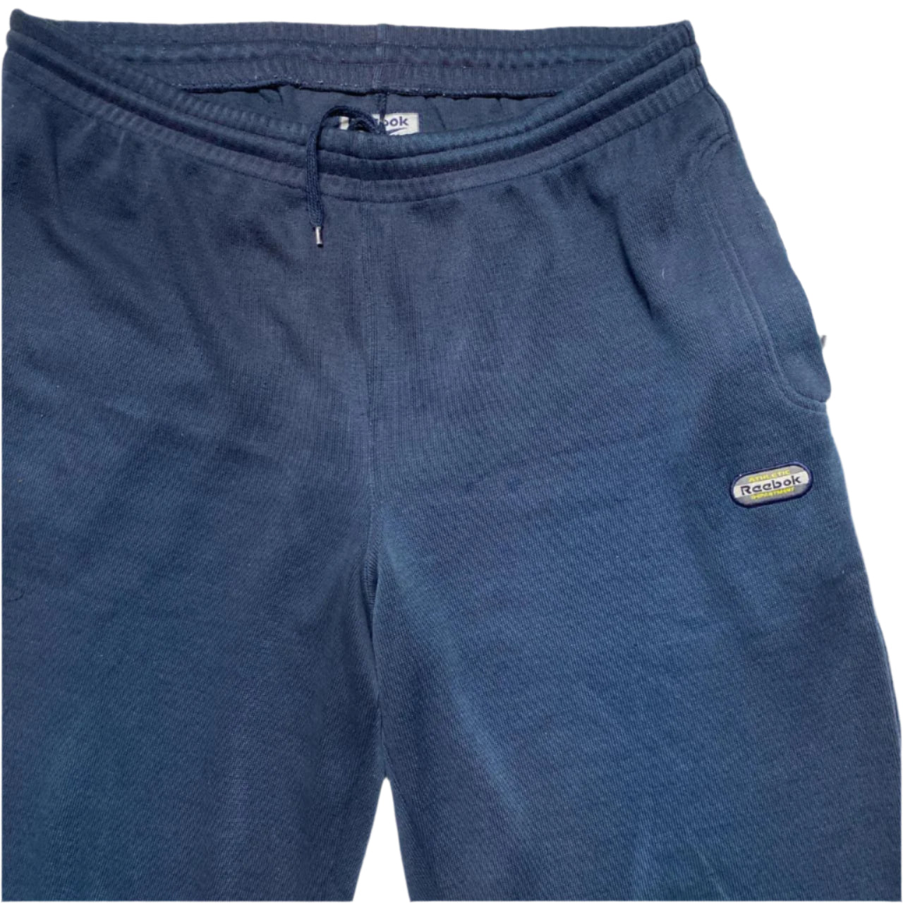 Reebok Athletic Department Navy and Yellow Trackpant Bottoms (L)