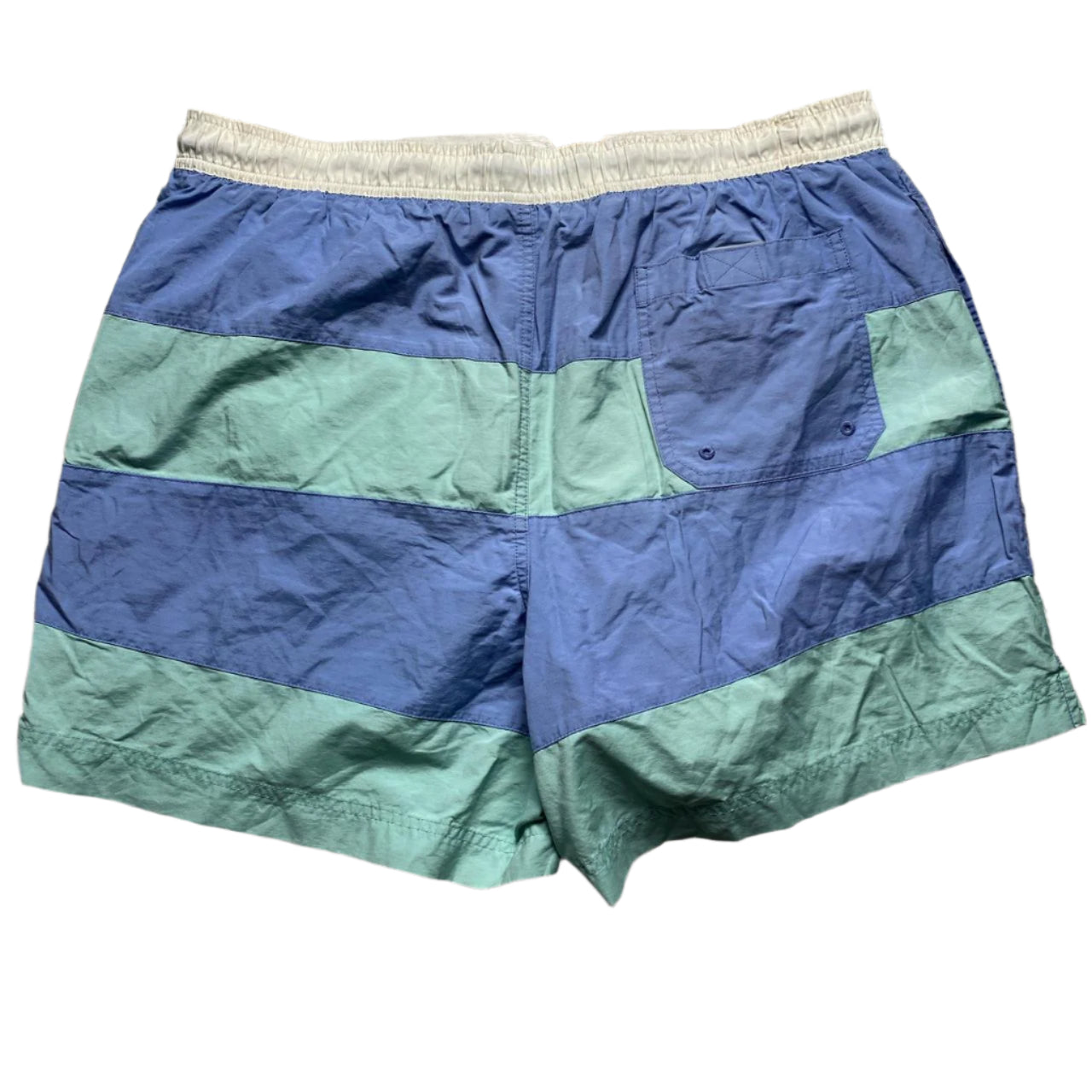 Polo Sport Ralph Lauren Blue and Green Stripe Swim Shorts (L)